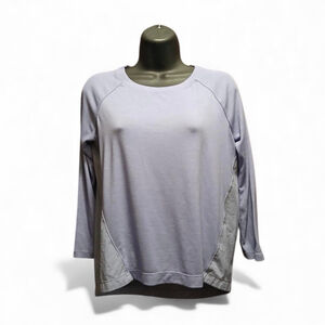 Champion Women's XS Mixed Media Raglan Long Sleeve Top Lavender (JC203)